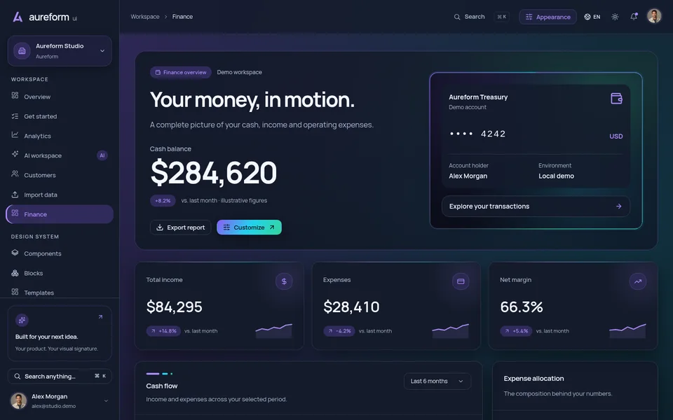 Vista previa de Finanzas